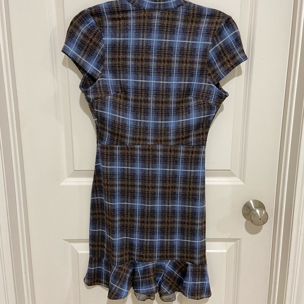 Urban Outfitters plaid backless dress